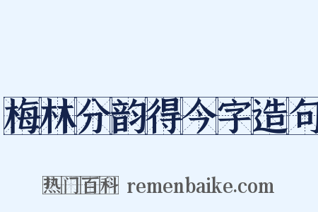 梅林分韵得今字造句是什么意思的图片